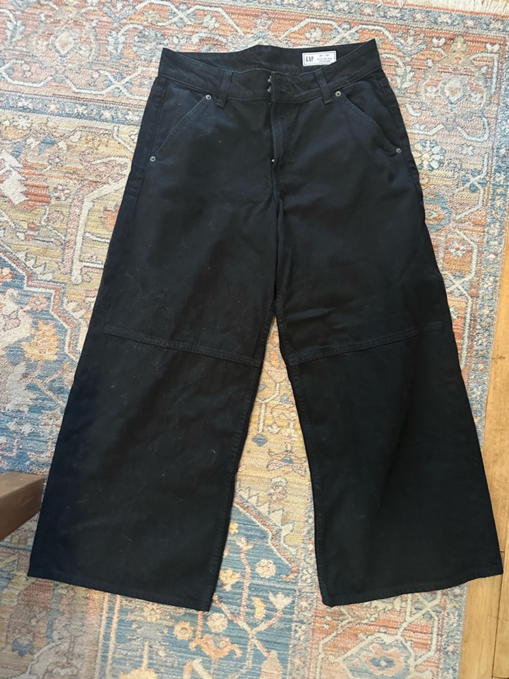 GAP Black Baggy Mid Rise Jeans